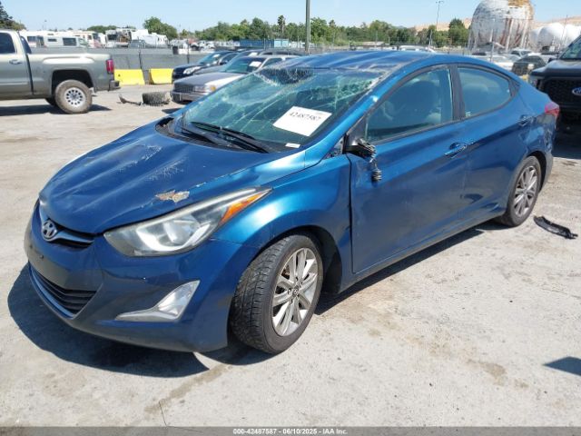 KMHDH4AE9GU481490 Hyundai ELANTRA SE