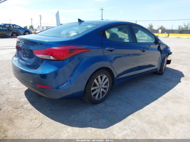 KMHDH4AE9GU481490 Hyundai ELANTRA SE