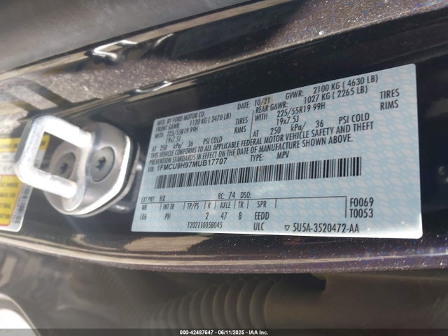 Ford gtdi 2021 1FMCU9H97MUB17707 Image 9