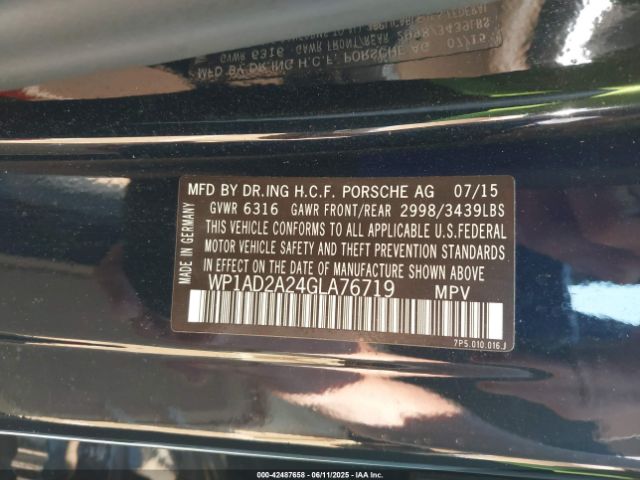 2016 PORSCHE CAYENNE WP1AD2A24GLA76719 Photo 8