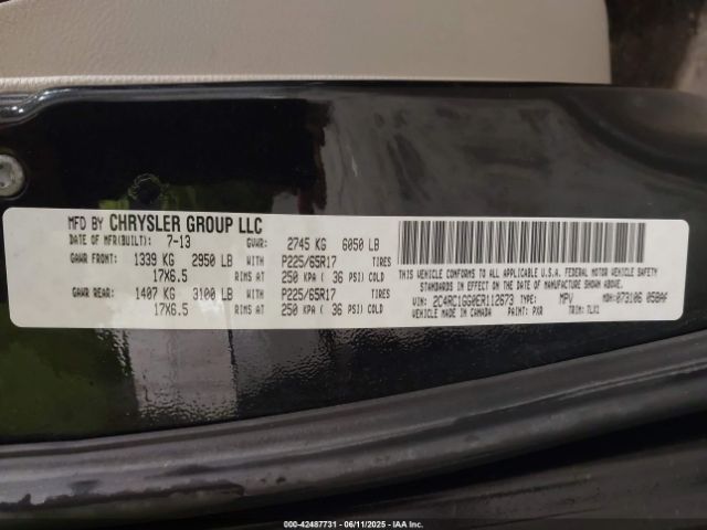 2C4RC1GG0ER112673 Chrysler 2014