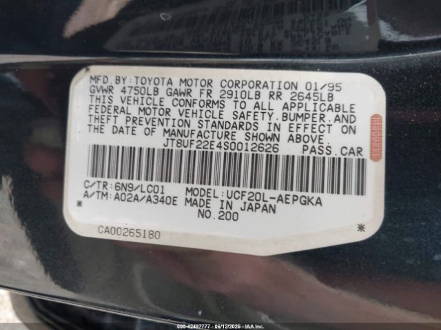 1995 LEXUS LS JT8UF22E4S0012626 Photo 8