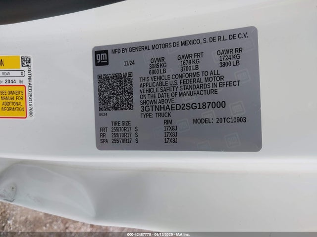 3GTNHAED2SG187000 GMC l84