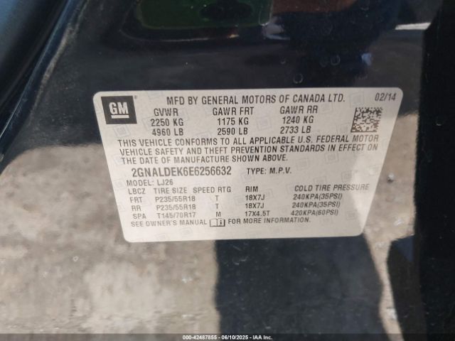2GNALDEK6E6256632 Chevrolet Equinox Ltz