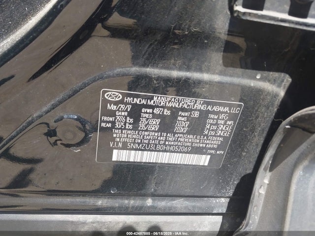 5NMZU3LB0HH052069 Hyundai gdi theta ii