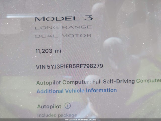 2024 TESLA MODEL 3 5YJ3E1EB5RF798279 Photo 6