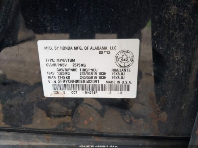 2014 ACURA MDX 5FRYD4H80EB503091 Photo 8