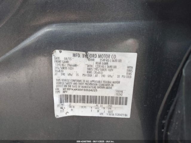 2015 FORD EDGE 2FMPK4K89FBB24225 Photo 8