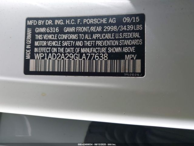 2016 PORSCHE CAYENNE WP1AD2A29GLA77638 Photo 8