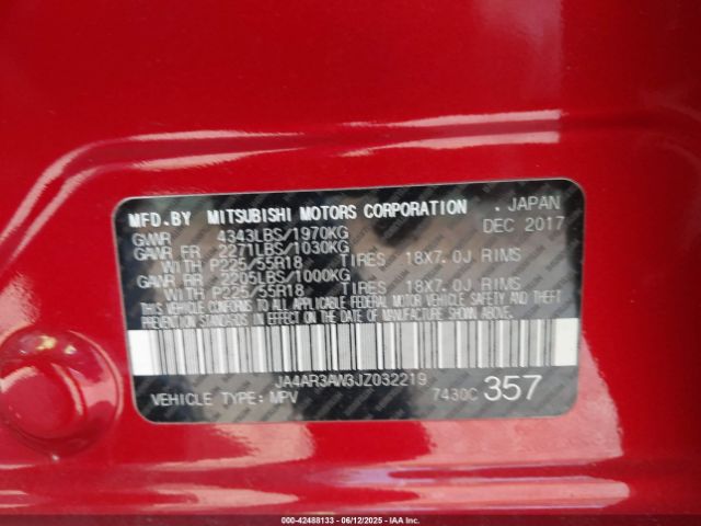 2018 MITSUBISHI OUTLANDER SPORT JA4AR3AW3JZ032219 Photo 8