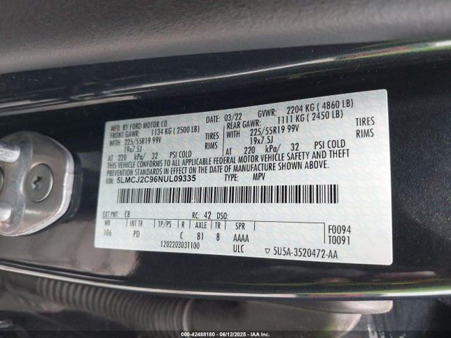 2022 LINCOLN CORSAIR 5LMCJ2C96NUL09335 Photo 8