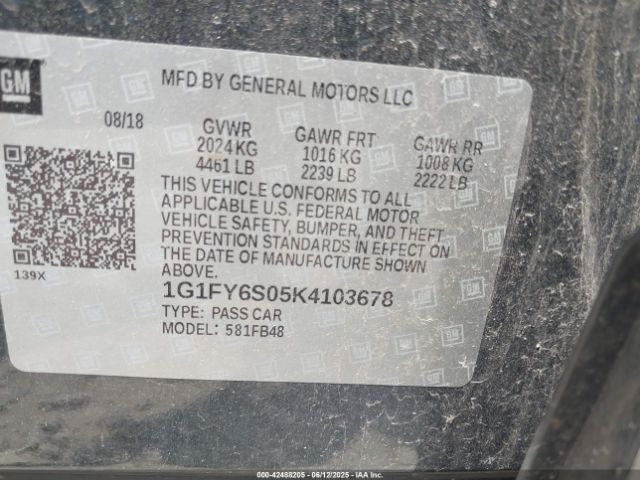 2019 CHEVROLET BOLT EV 1G1FY6S05K4103678 Photo 8
