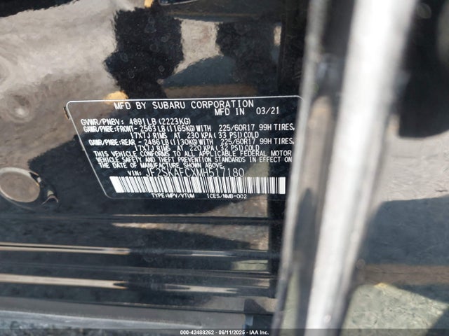 JF2SKAFCXMH517180 Subaru na u5