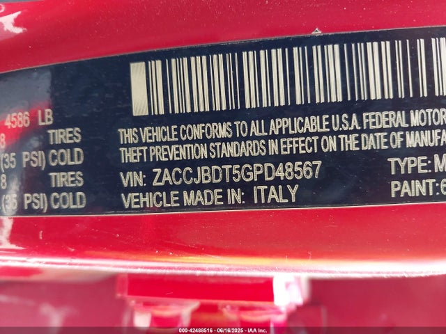 Jeep 2016 2016 ZACCJBDT5GPD48567 Image 9