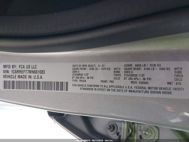 1C6RREFT7MN661083 RAM 1500