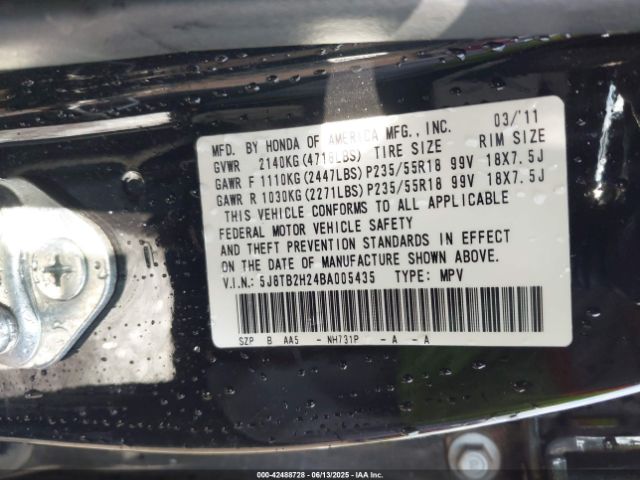 2011 ACURA RDX 5J8TB2H24BA005435 Photo 8