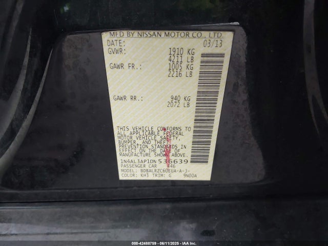 2013 NISSAN ALTIMA 1N4AL3AP1DN536639 Photo 8