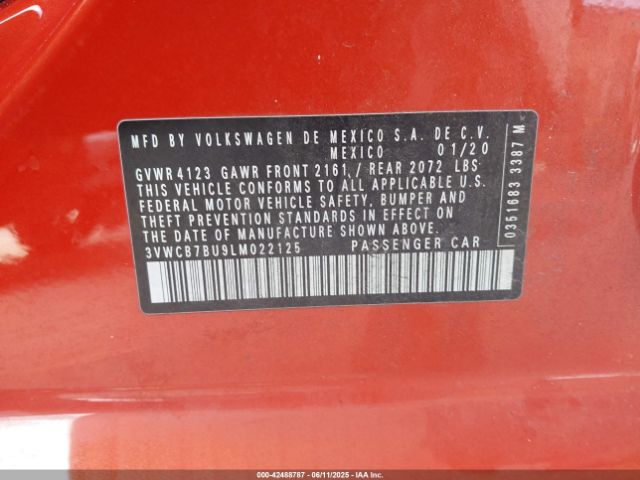 2020 VOLKSWAGEN JETTA 3VWCB7BU9LM022125 Photo 8