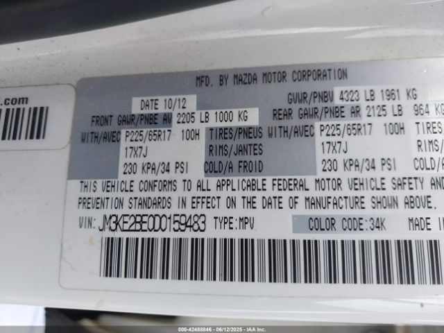 2013 MAZDA CX-5 JM3KE2BE0D0159483 Photo 8