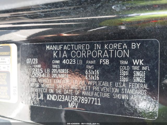 KNDJ23AU3R7897711 KIA SOUL LX