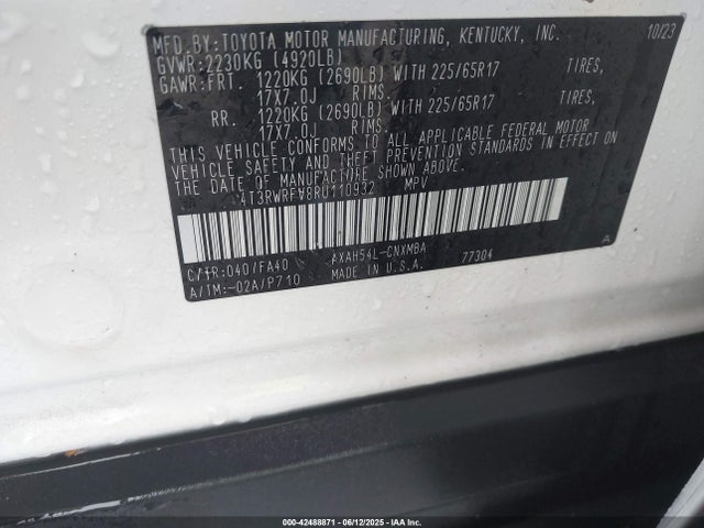 Toyota a25a-fxs 2024 4T3RWRFV8RU110932 Image 9