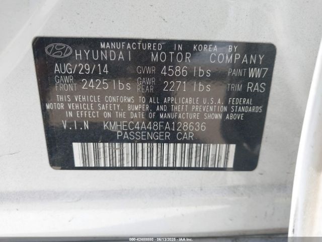 KMHEC4A48FA128636 Hyundai dohc mpi theta ii