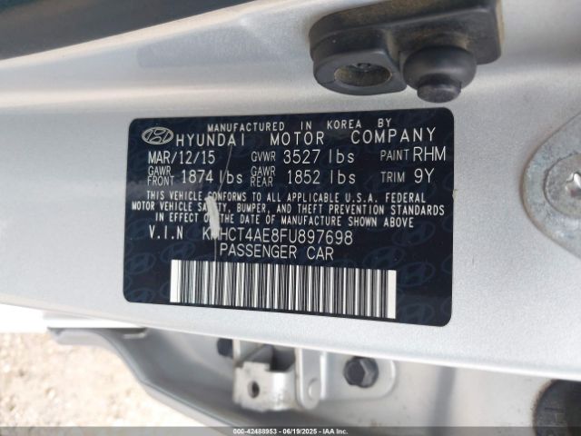 KMHCT4AE8FU897698 Hyundai dohc gdi gamma