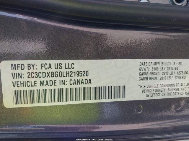 2020 DODGE CHARGER 2C3CDXBG0LH219520 Photo 8