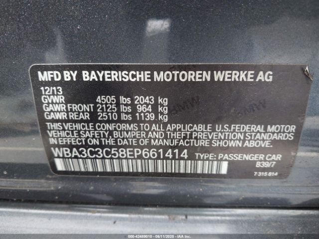 2014 BMW 320I WBA3C3C58EP661414 Photo 8