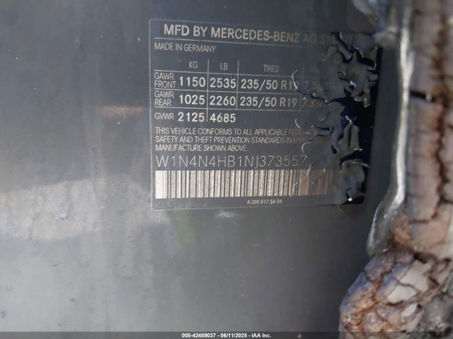 W1N4N4HB1NJ373557 Mercedes-Benz m260