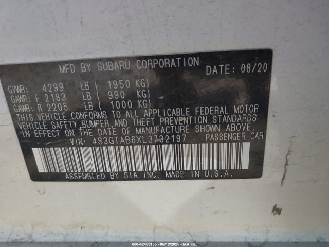 Subaru Impreza 2020 4S3GTAB6XL3732197 Image 9
