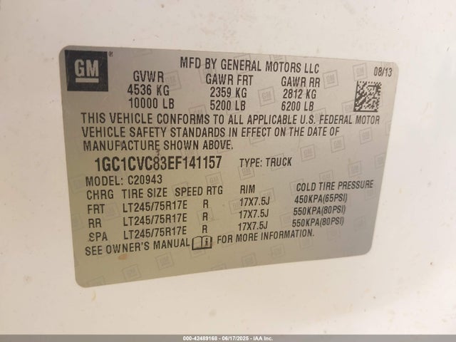 Chevrolet lml 2014 1GC1CVC83EF141157 Image 9