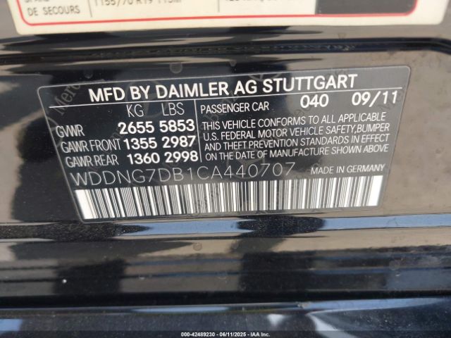 2012 MERCEDES-BENZ S 550 WDDNG7DB1CA440707 Photo 8