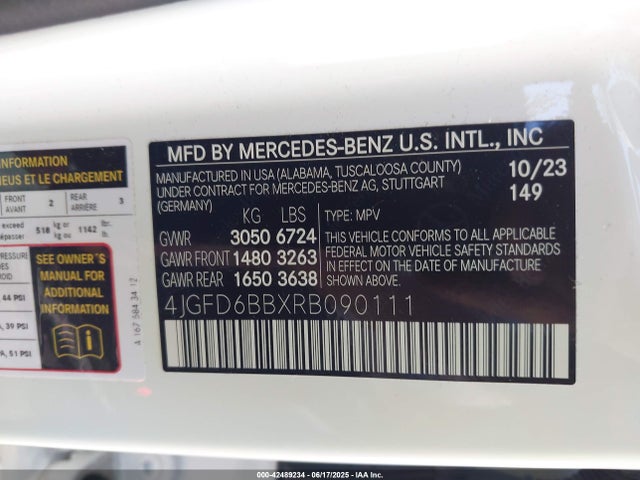Mercedes-Benz m256 2024 4JGFD6BBXRB090111 Image 9