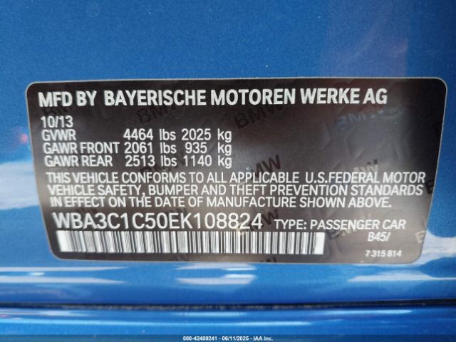 2014 BMW 328I WBA3C1C50EK108824 Photo 8