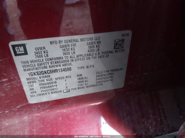 2017 GMC YUKON XL 1GKS2GKC6HR134588 Photo 8