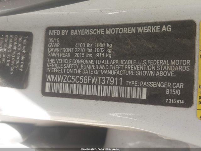 2015 MINI COUNTRYMAN WMWZC5C56FWT37911 Photo 8