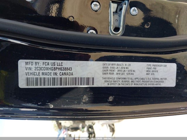 2C3CDXHG8PH638843 Dodge 2023