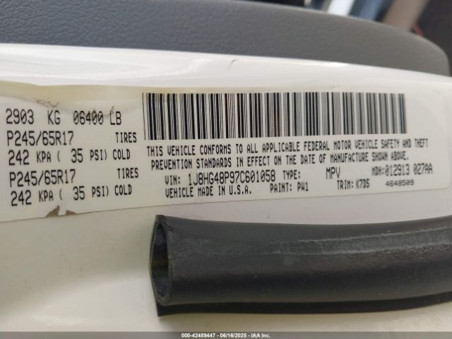2007 JEEP COMMANDER 1J8HG48P97C601058 Photo 8