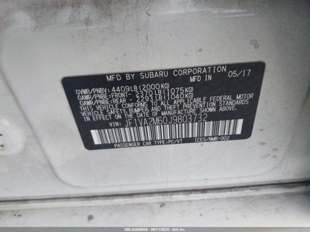 2018 SUBARU WRX STI JF1VA2M60J9803732 Photo 8