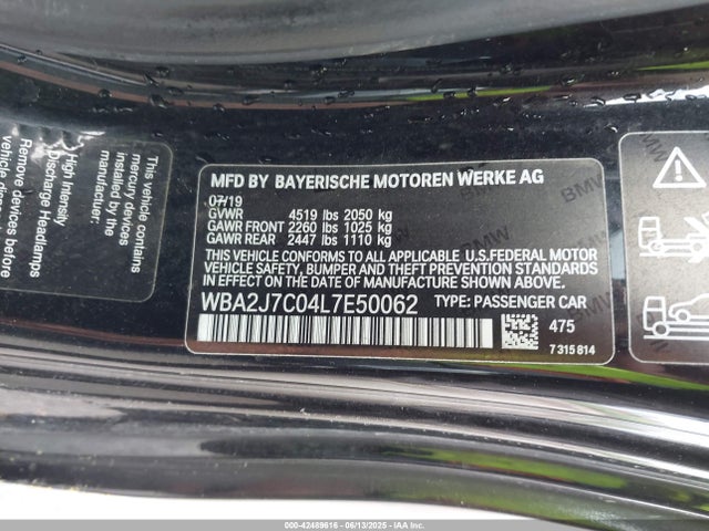 BMW M240i 2020 WBA2J7C04L7E50062 Image 9