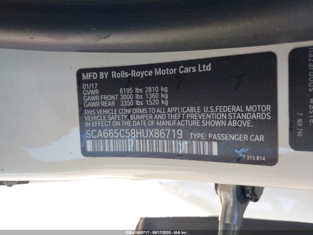 Rolls-Royce Wraith 2017 SCA665C58HUX86719 Image 9