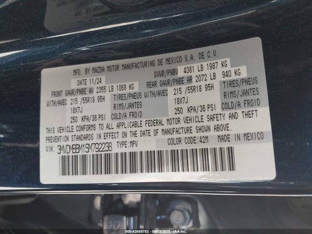 3MVDMBBM1SM792238 Mazda pyukd