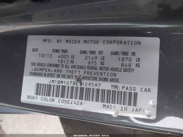 JM1BM1U78E1129597 Mazda pe