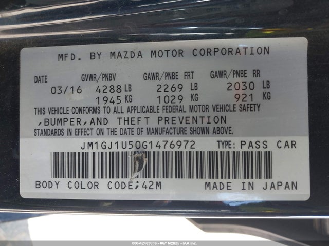 JM1GJ1U50G1476972 Mazda py