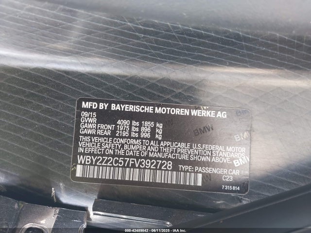 BMW I8 2015 WBY2Z2C57FV392728 Image 9