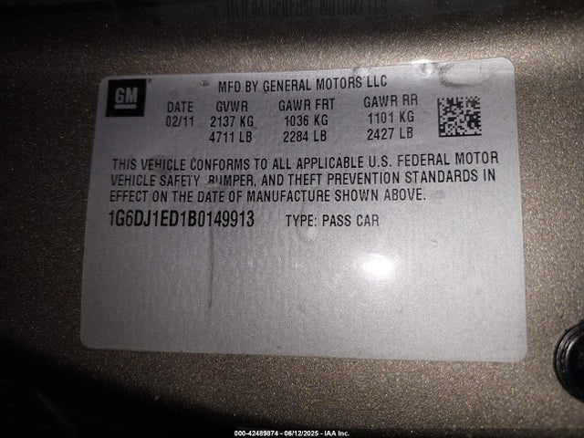 2011 CADILLAC CTS 1G6DJ1ED1B0149913 Photo 8