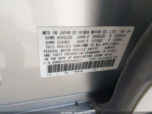 2005 ACURA RL JH4KB16265C000512 Photo 8