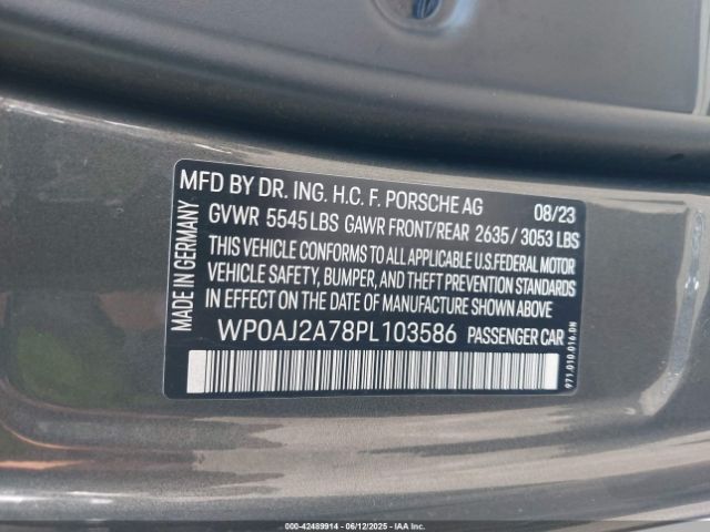 WP0AJ2A78PL103586 Porsche Panamera