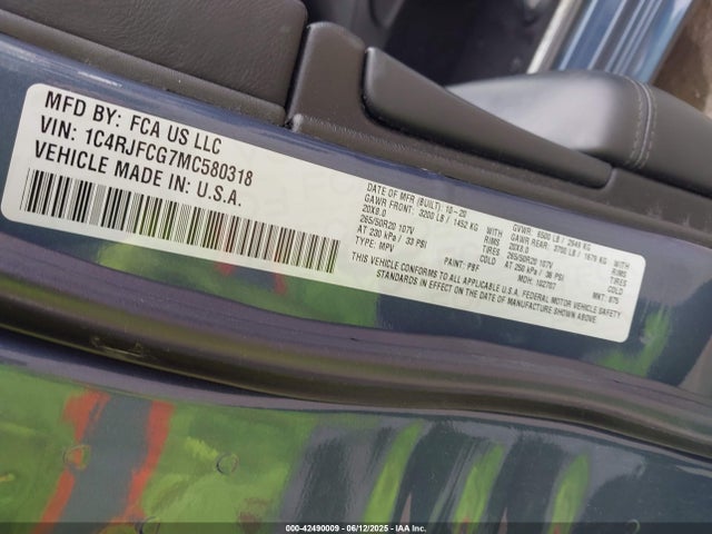 1C4RJFCG7MC580318 Jeep 2021